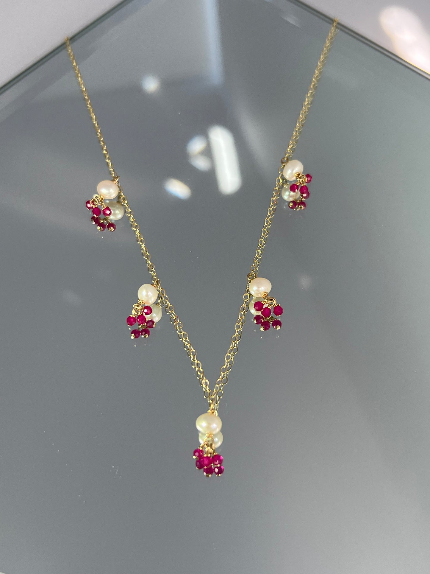 Gemstones & Pearls Symphony Necklace